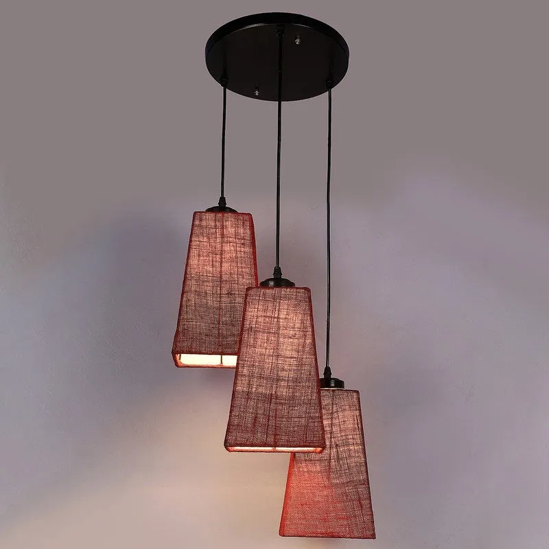 Shadowlux Triple Metal Ceiling Lamp - Maroon media 6