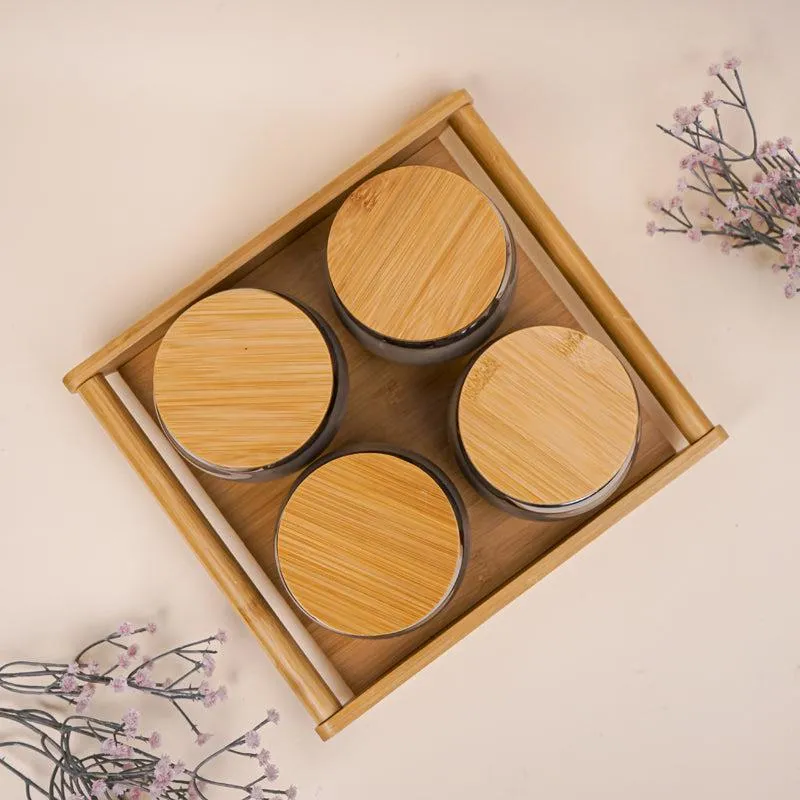 Lira Brown Dry Fruit Container With Tray (360 mL Each) - Five Piece Set media 3