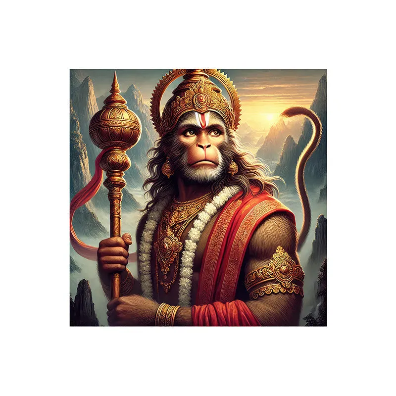 Hanuman Gada Poly Canvas Wall Painting media 4