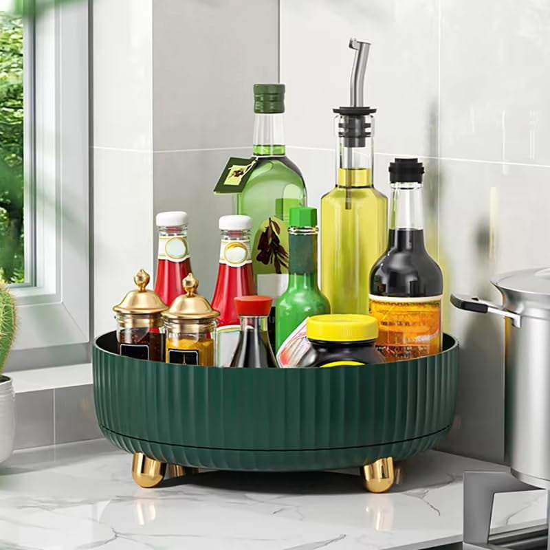 Bits & Bliss Revolving Desk Organizer - Dark Green media 5