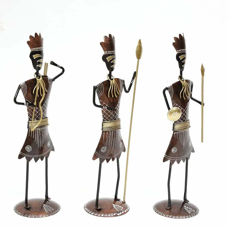Tribesmen Showpiece - Set Of Three media 4