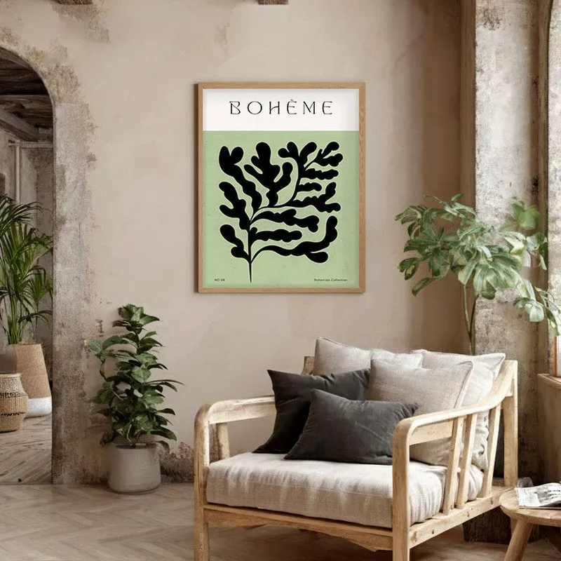 Verdant Muse Canvas Wall Painting With Brown Frame media 5