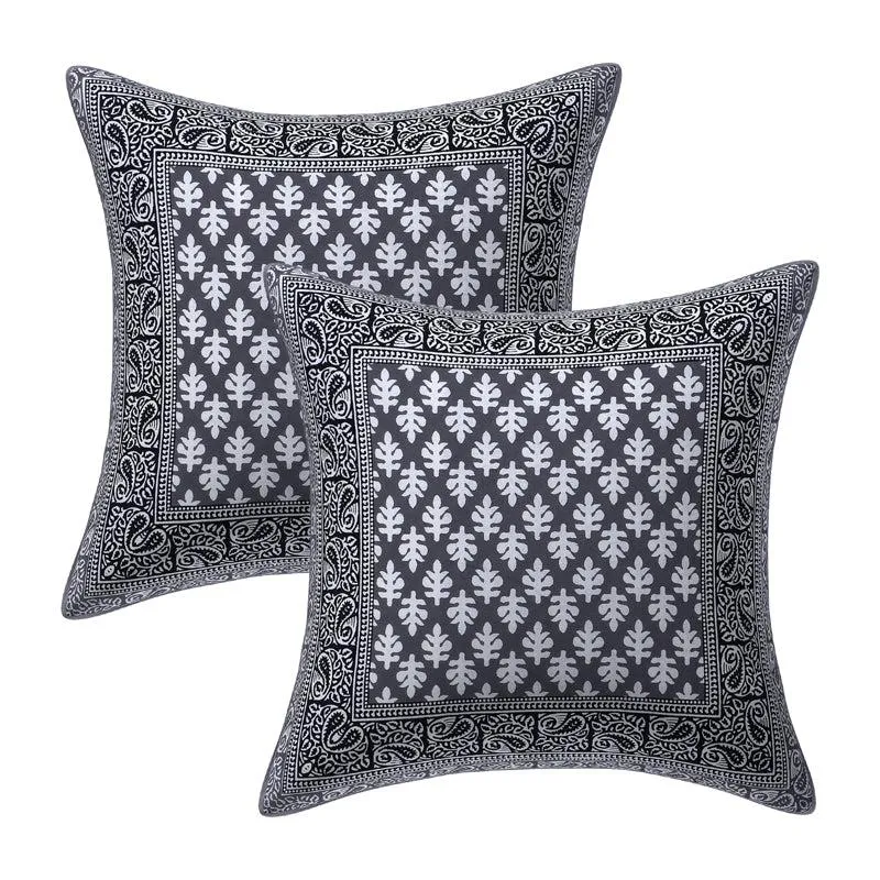Suvarna Printed Diwan Set (Grey) - Six Piece Set media 3
