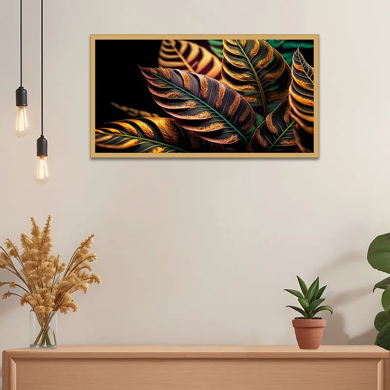Chiaroscuro Leaves Canvas Wall Painting media 6