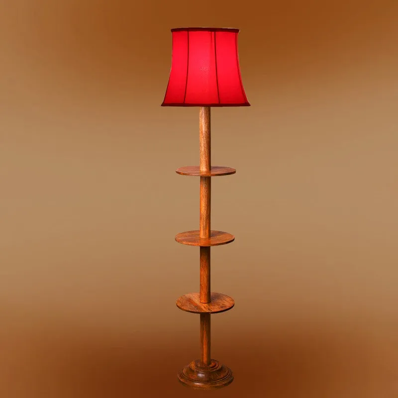 GlowDock Column Wooden Floor Lamp - Red media 7