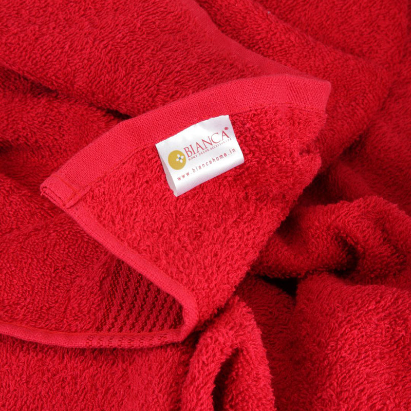 Nuage Cotton Bath Towel (Pink & Red) - Set Of Two media 4