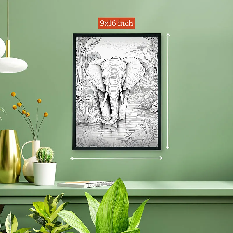Jumbo Sketch Canvas Wall Art media 6