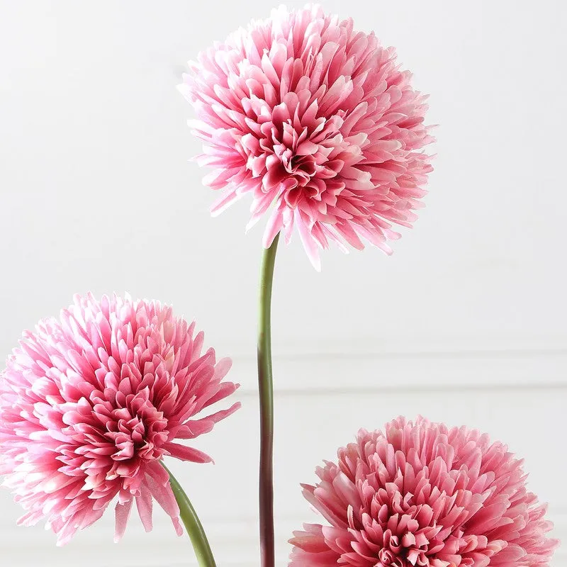 Autumn Chrysanthemum Artificial Flower Stem - Pink media 5