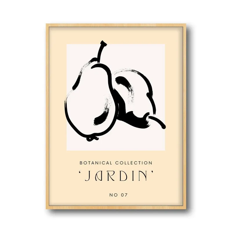 Pear Study Canvas Wall Painting With Brown Frame media 3