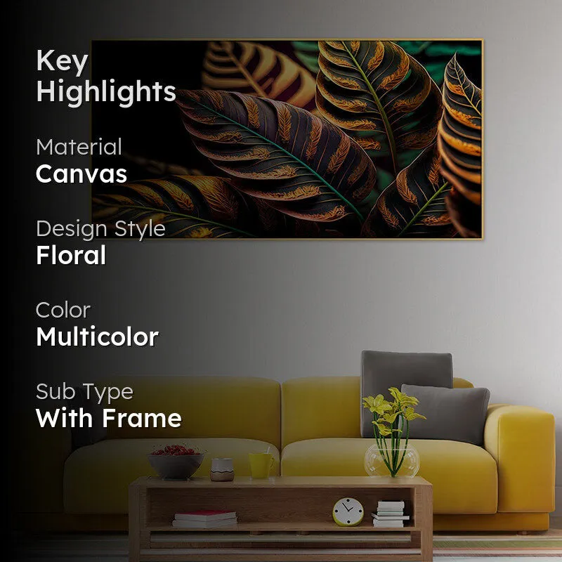 Chiaroscuro Leaves Canvas Wall Painting media 2