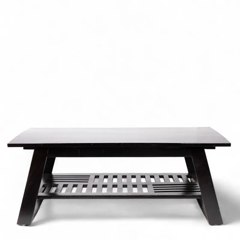 Azvino Sheesham Wooden Center Table - Black media 4