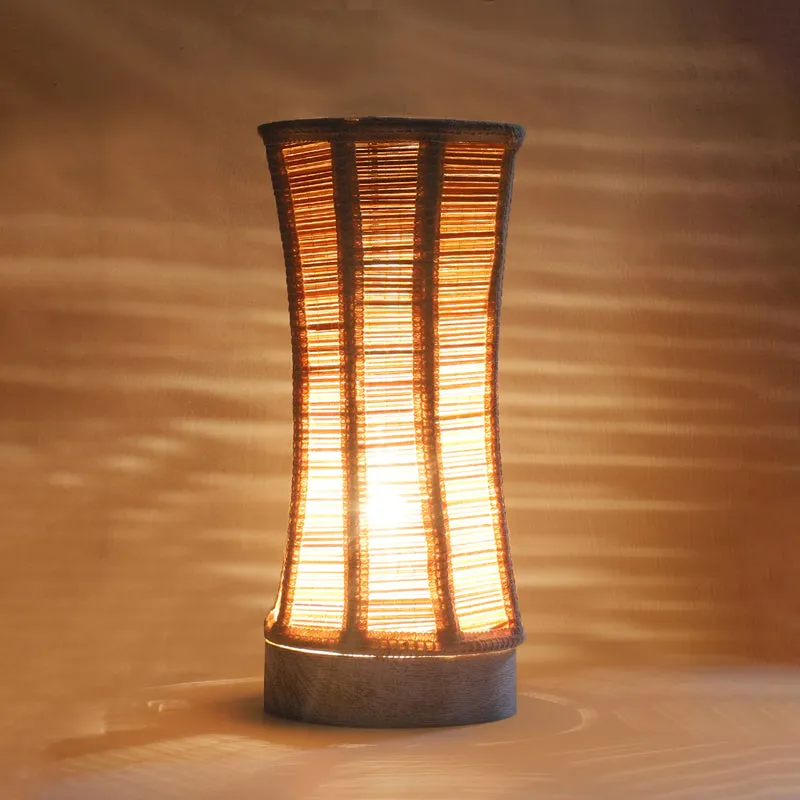 Ambira Bamboo Curve Table Lamp - Off White media 5
