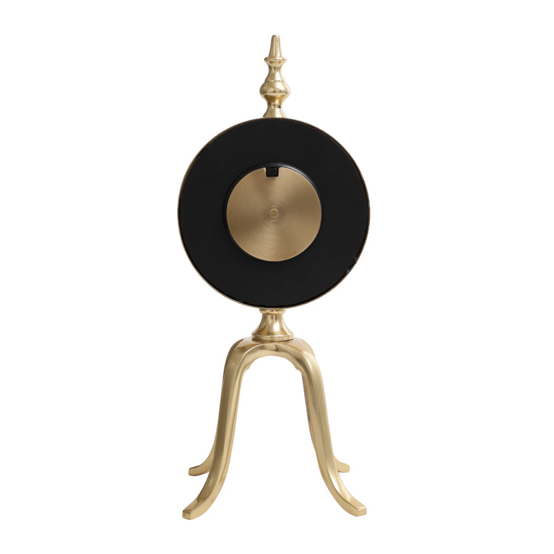 Nora Antique Aluminum Table Clock - Gold media 4