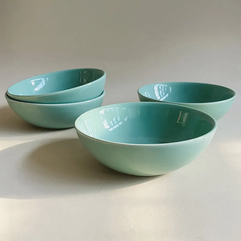 Porcella Ceramic Snack Bowl (Green/350 mL Each) - Set Of Four media 6