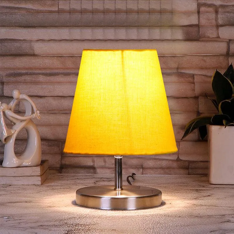 Vidro Fabric Table Lamp - Yellow,Silver media 1