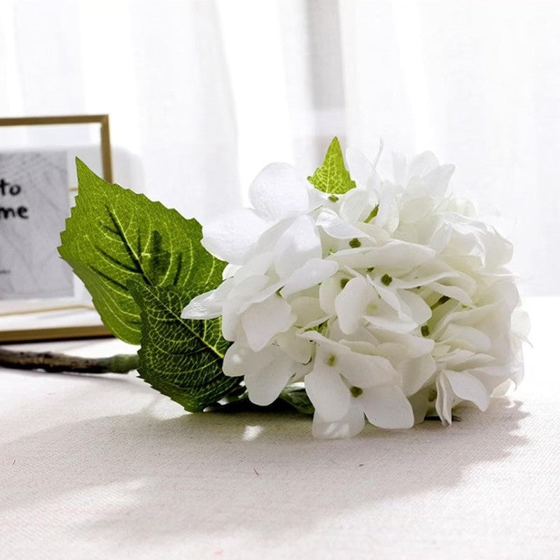 Blossom Hydrangia Artificial Flower - White media 3