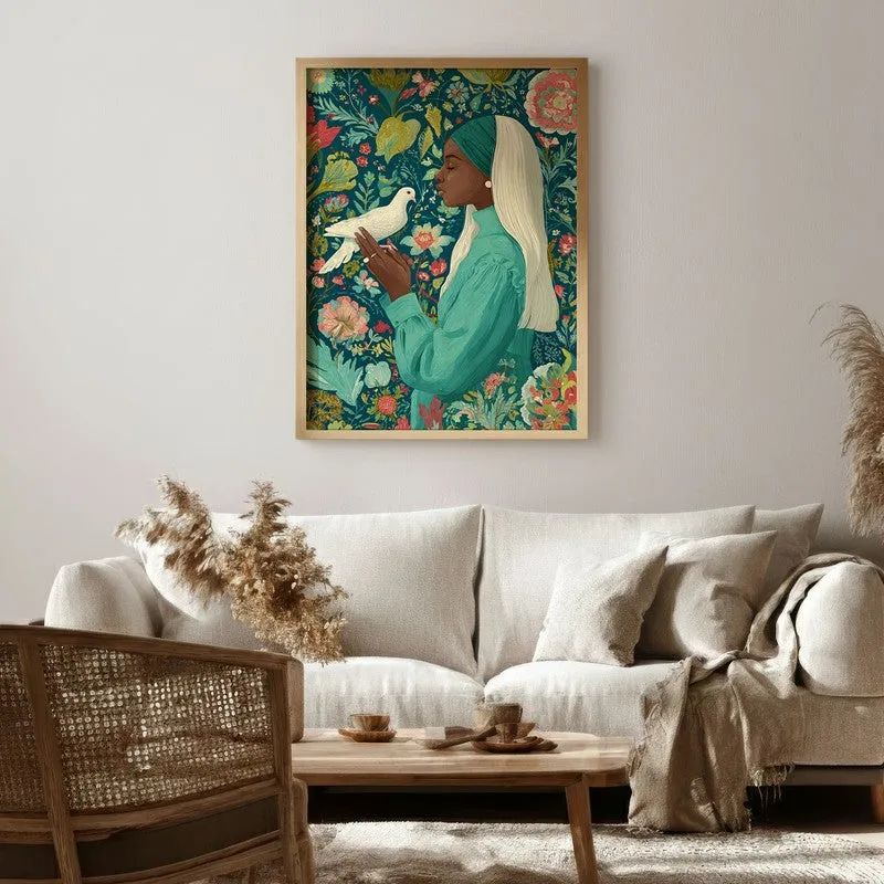 Natures Embrace Canvas Wall Painting With Brown Frame media 6