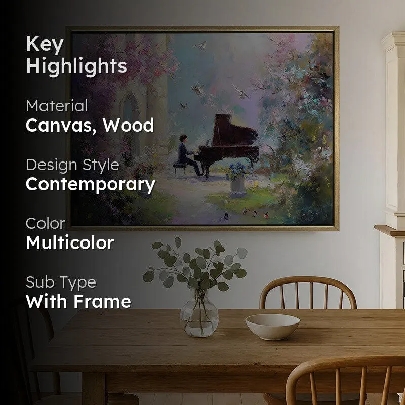 Petal Symphony Canvas Wall Painting With Frame media 2