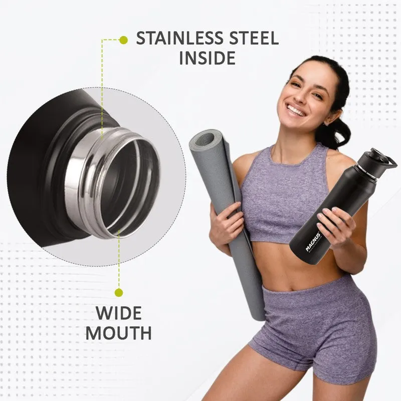 Fluxa Stainless Steel Water Bottle (Black) - 750 mL media 6