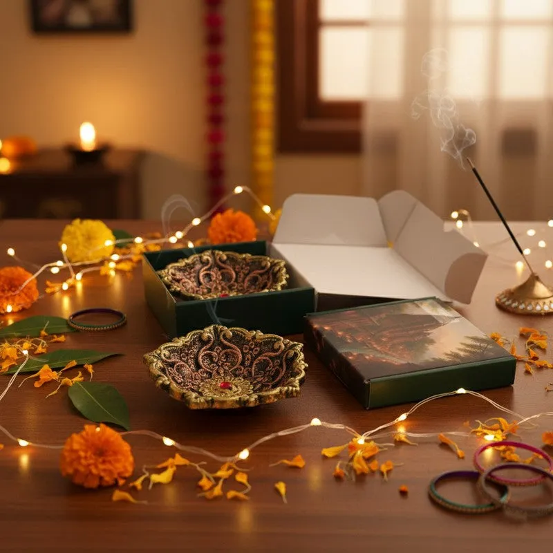 Panchmukhi Diya - Set Of Two media 7