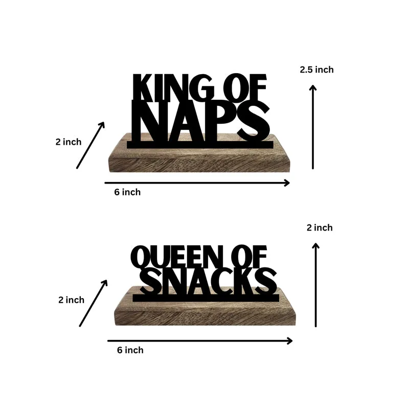 King Of Naps Typography Showpiece - Set Of Two media 5