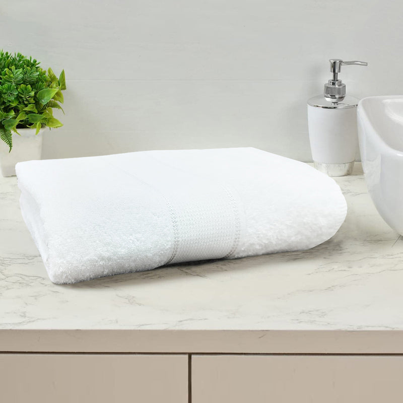 Aura Cotton Bath Towel - White