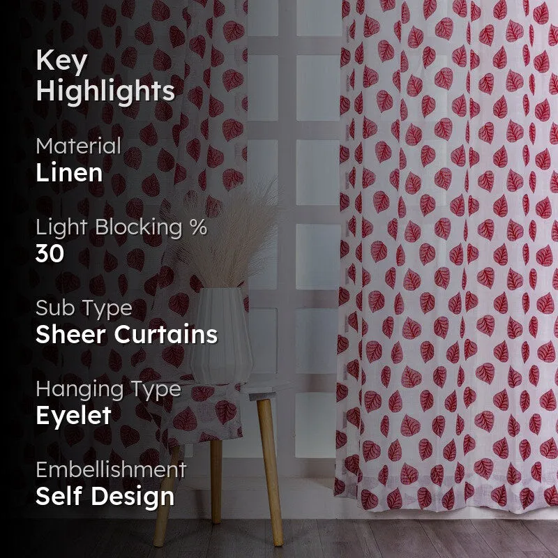 Zyflora Elegant Floral Curtain - Set Of Two media 2
