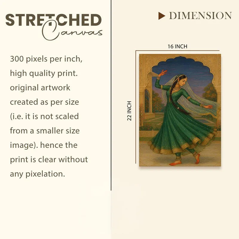 Mughal Court Dancer Canvas Wall Art & Paintings media 9