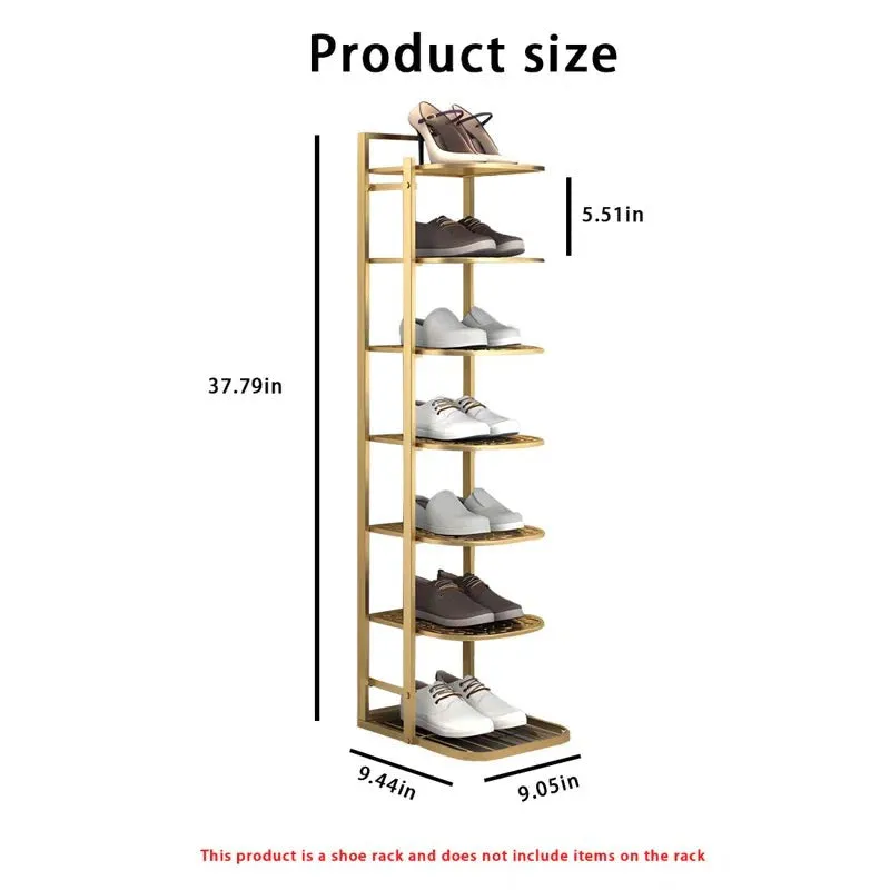 Modular Metal Shoe Rack - Gold media 6