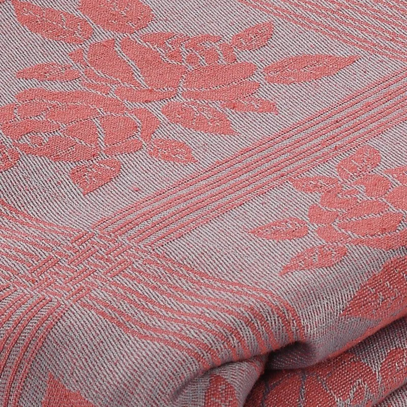 Petal Grid Cotton Bedsheet (Pink) - 224 TC media 5
