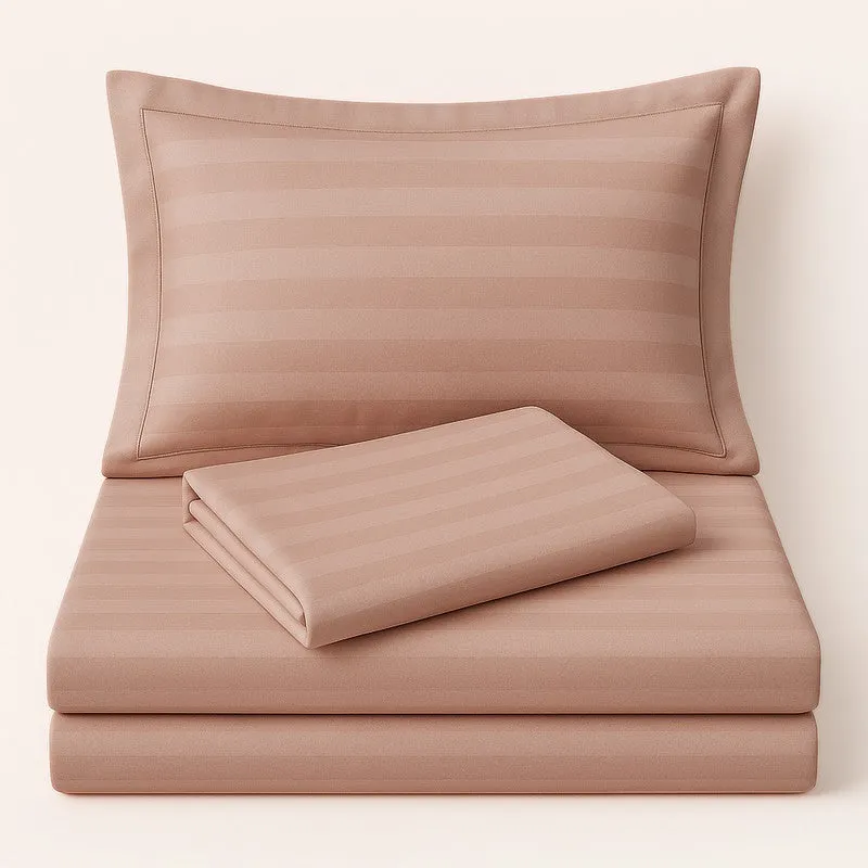 PureLine Cotton Bedsheet (Peach) - 600 TC media 5