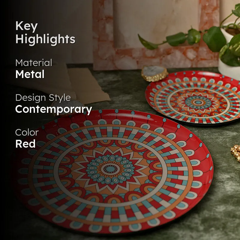 Ambuja Mandela Metal Platter - Set of Two media 2