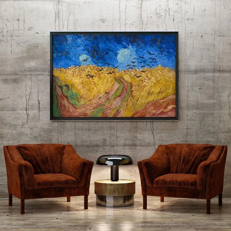 Wheatfield With Crows 1890 By Vincent Van Gogh - Black Frame media 4