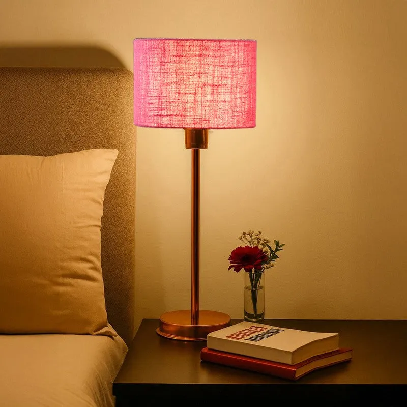 Kavira Velm Metal Table Lamp - Pink media 1