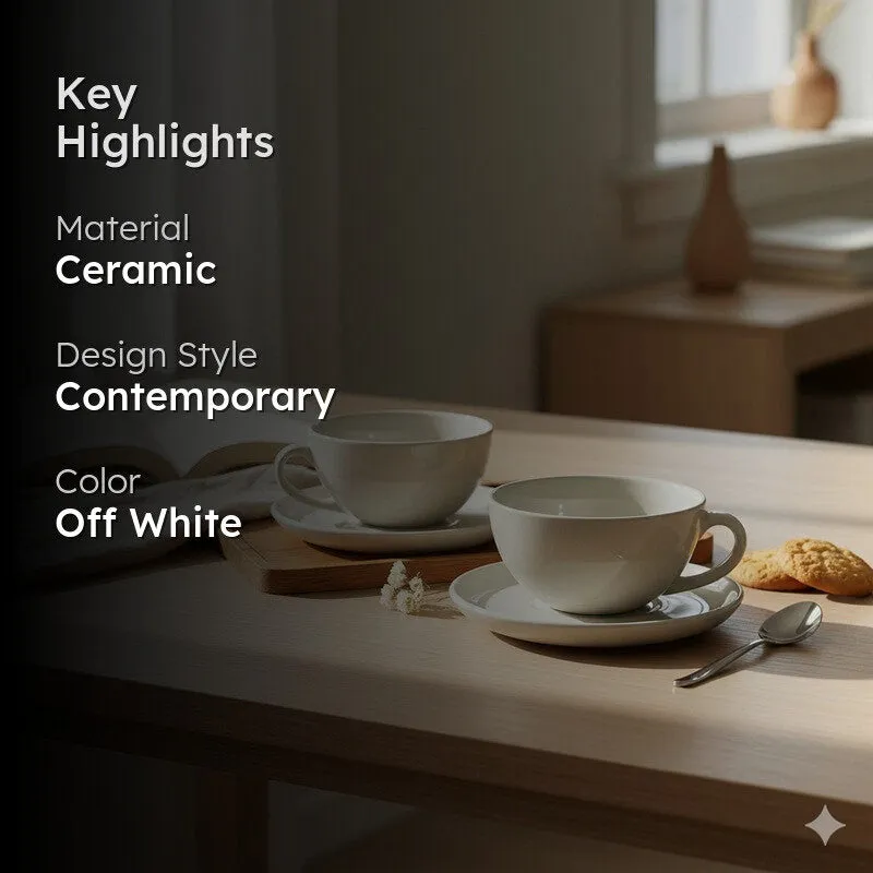 Lunar Brew Cup & Saucer (240 Ml) - Four Piece Set media 2