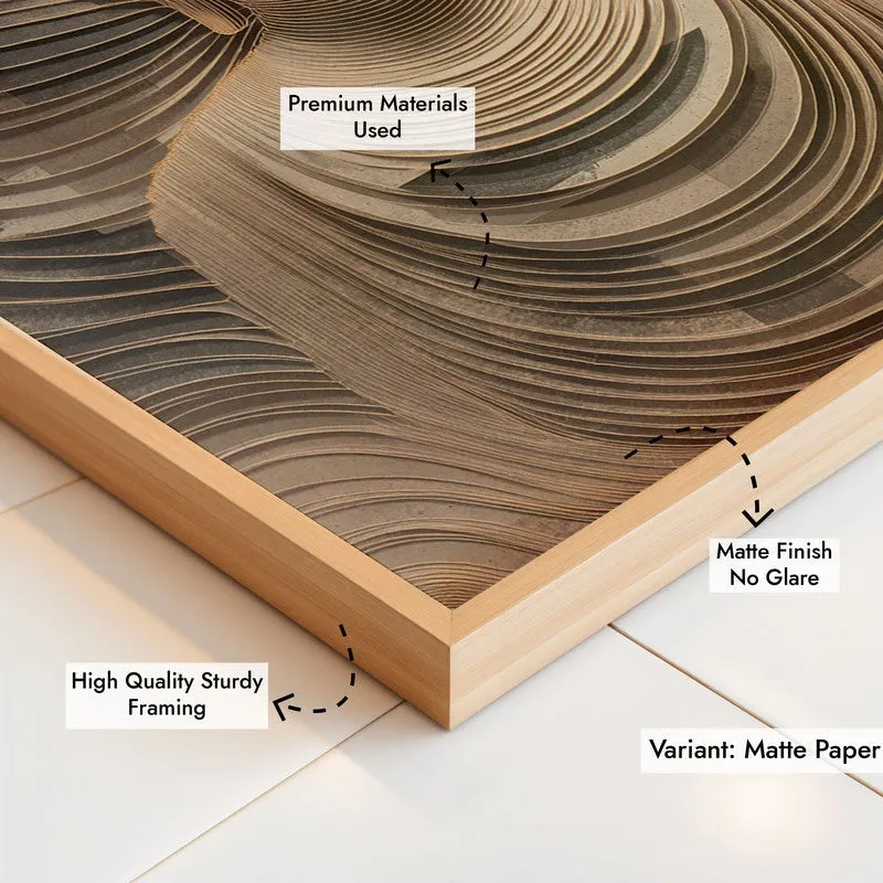 Buddha In Meditation Archival Paper Wall Painting With Brown Frame media 8