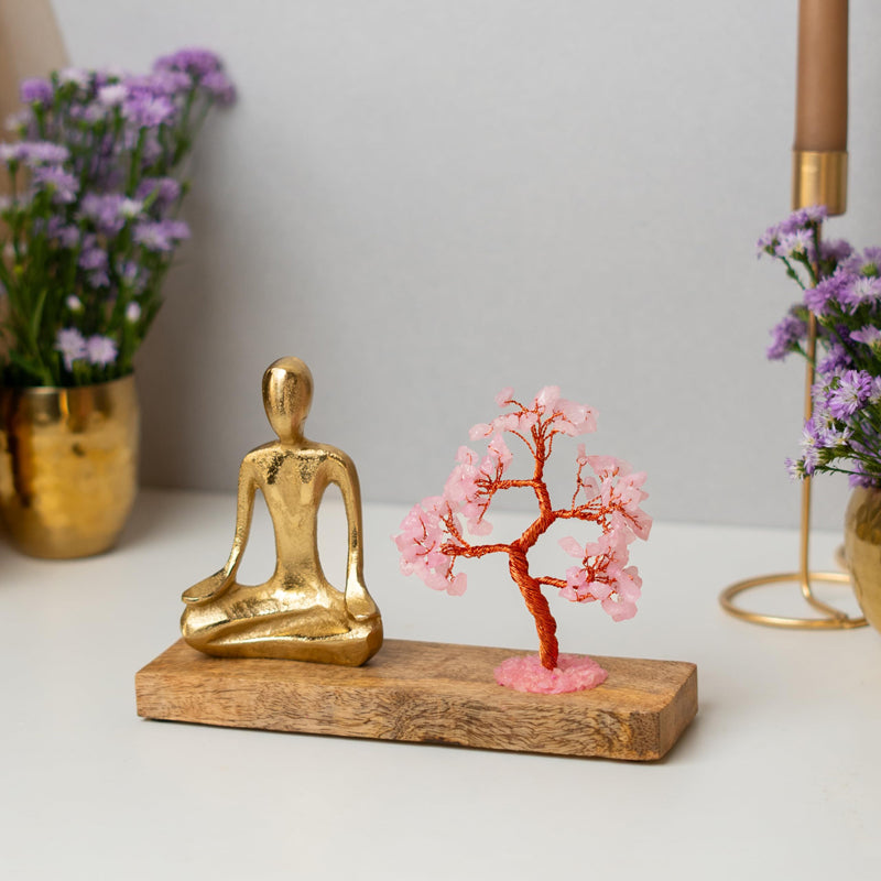 Bodhi Meditation Showpiece - Rose Quartz media 5