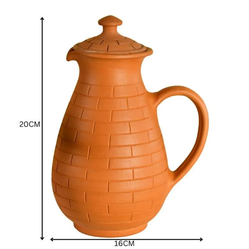 Brick Stack Terracotta Jug - 1200 mL media 5