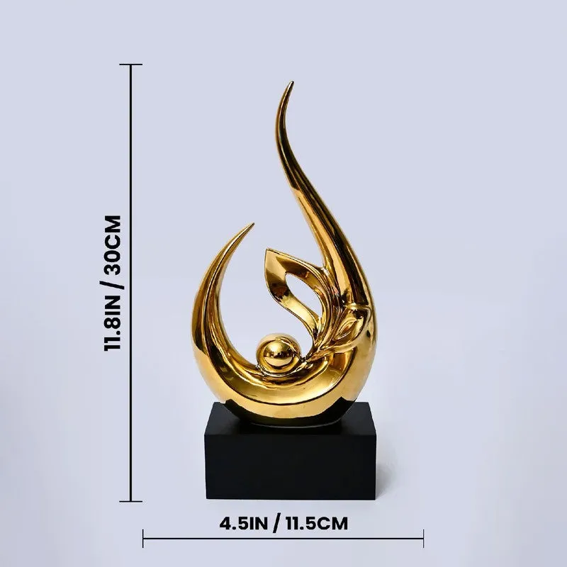 Vireon Elegant Golden Wave Showpiece media 5