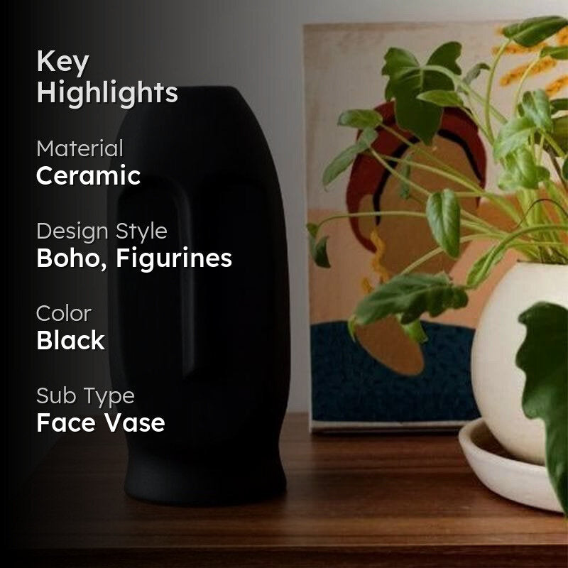 The Straight Face Vase - Black media 2