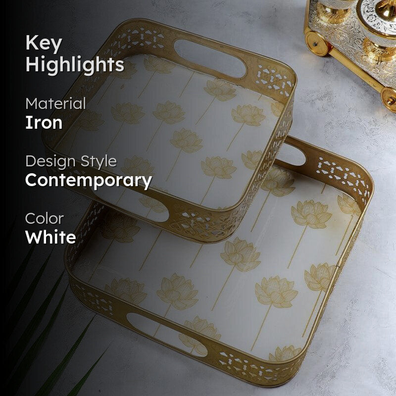 Sona Kamal Serving Tray - Set Of Two media 2