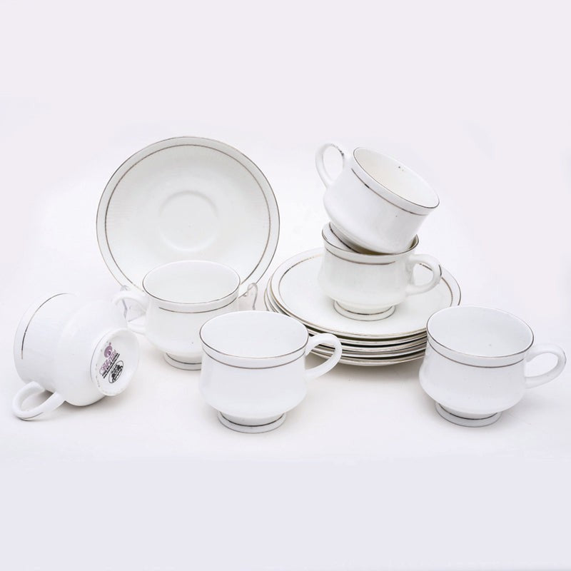 Cadence  Bone China Cup & Saucer (125 ML) - Twelve Piece Set media 3