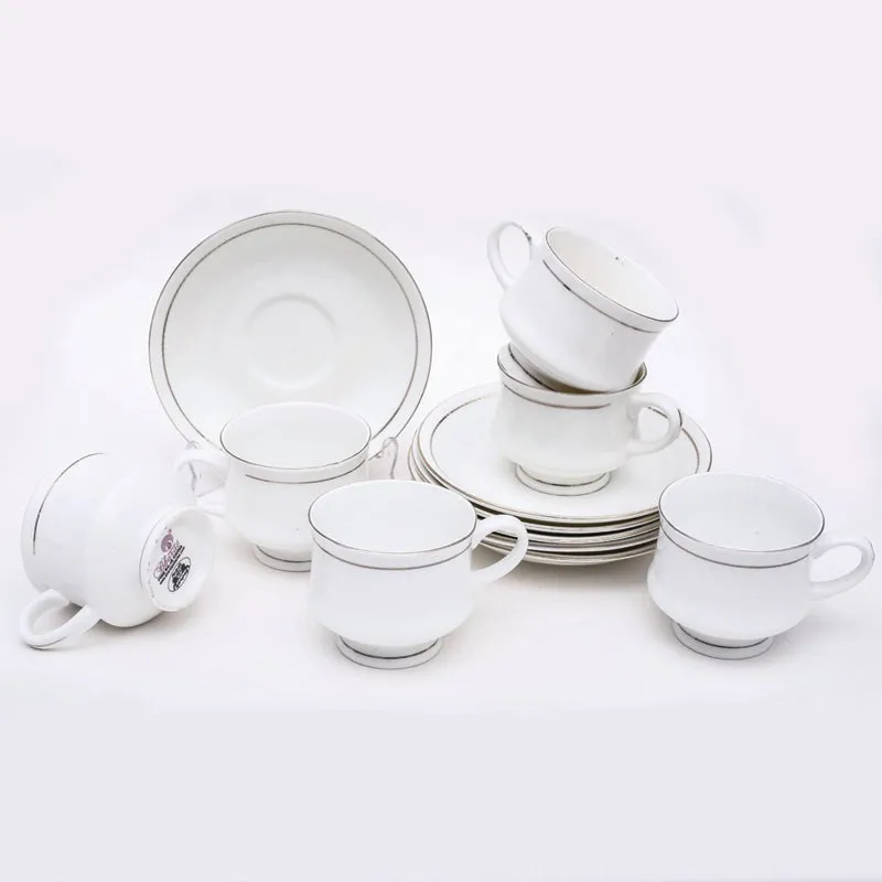 Cadence  Bone China Cup & Saucer (125 ML) - Twelve Piece Set media 3