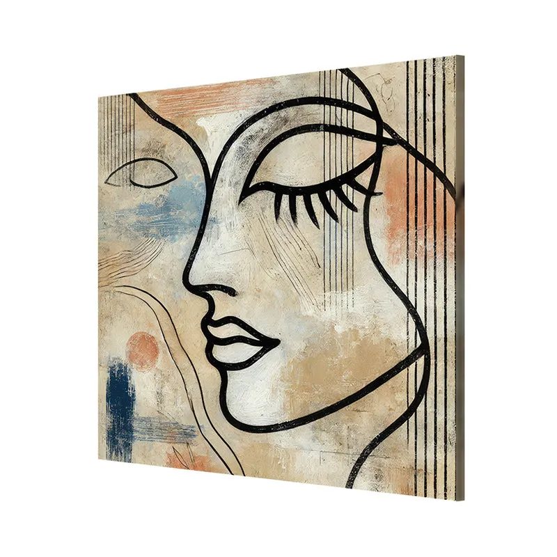 Woman Line Art Wall Painting media 5