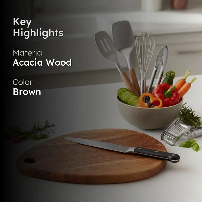 Woodcraft Oval Wooden Chopping Board media 2