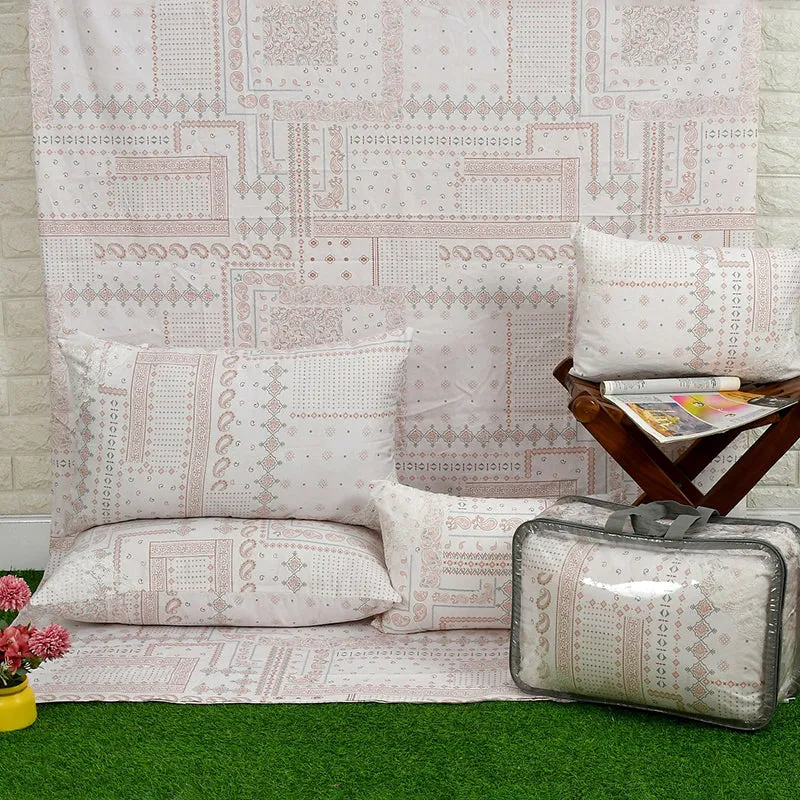 Mathieu Cotton Bedding Set (Pink/210 TC) - Five Piece Set media 5