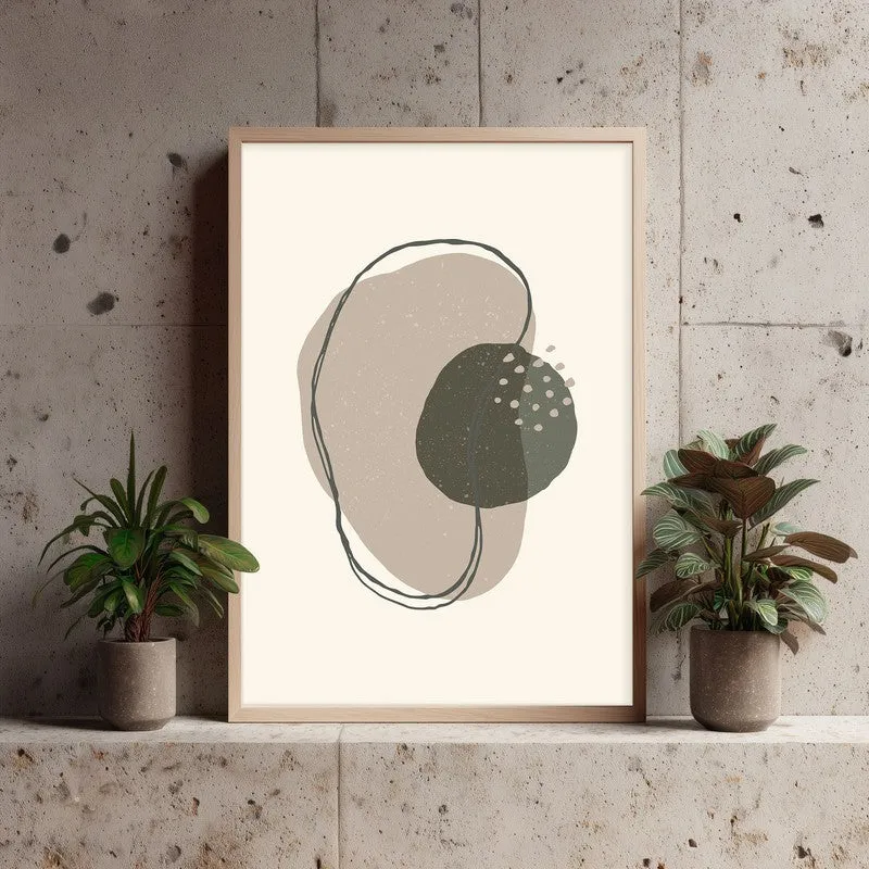 Amoeba Archival Canvas Wall Art - Natural Brown Frame media 4
