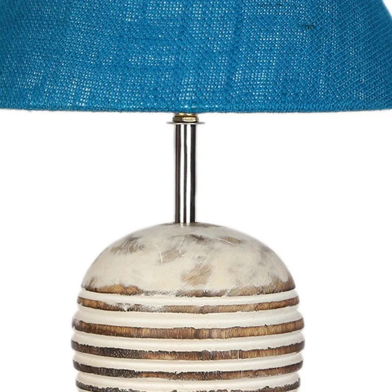 Lumexa Jute Table Lamp With Wooden Base - Blue media 8