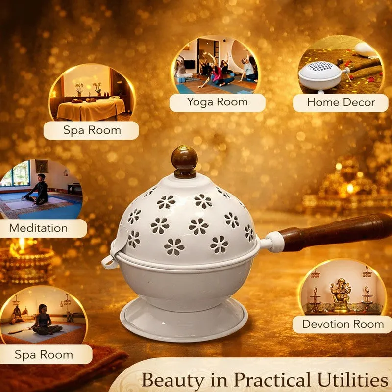 Dhoop Shanti Incense Holder - White media 5