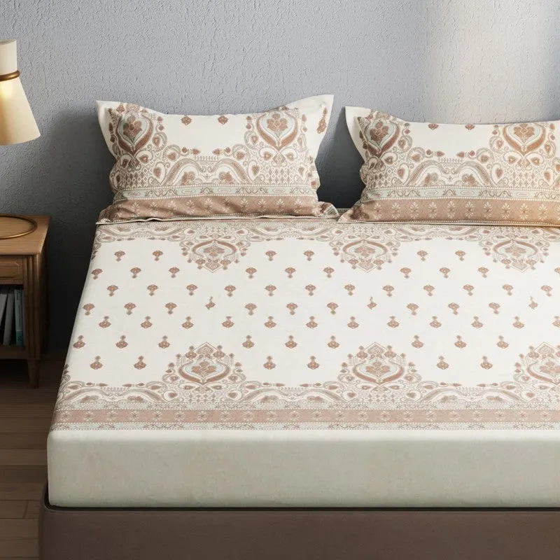 Zevric Bedsheet (Brown) - 115 GSM media 3